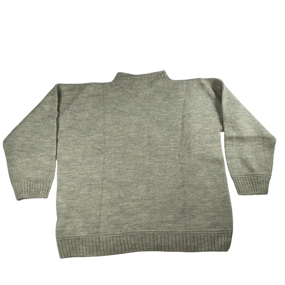 Celtic & Co British Heritage Gansey Sweater Undyed Taupe 100% Wool NWT UK L